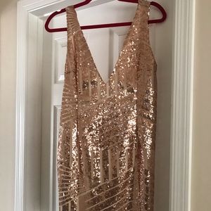 Rose Gold Sequined Dress